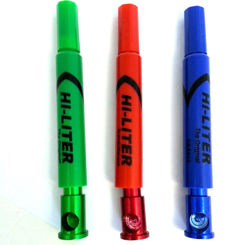 COLORED HI LITER PEN SHAPED METAL PIPE 5 INCHES