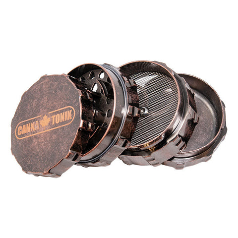 Red Bronze Cannatonik Aluminium Grinder With Grip 63mm