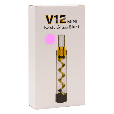 Rose Gold V12 Mini Twisty Glass Blunt Pipe