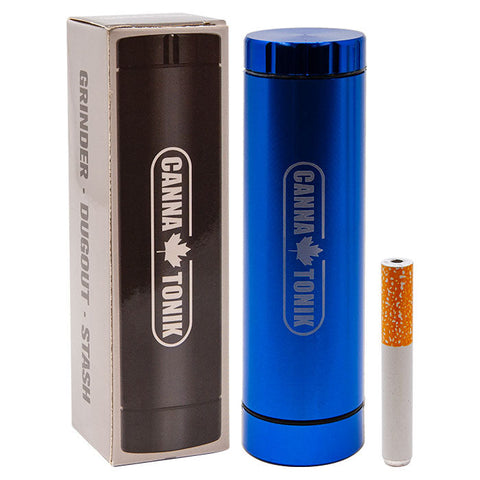 Cannatonik 3 In 1 Blue Grinder Dugout Stash