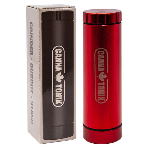 Cannatonik 3 In 1 Red Grinder Dugout Stash