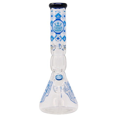 Crown Glass 14 Inches Blue  Canada 420 Bong