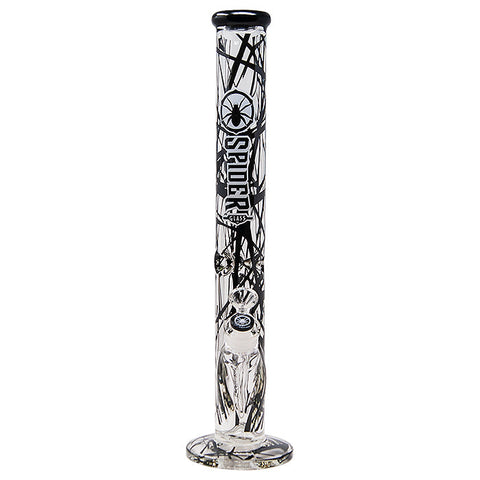 Cylindrical Spider Web Black 18 Inches Bong