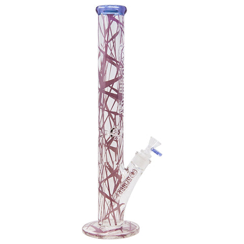 Cylindrical Spider Web Purple 18 Inches Bong