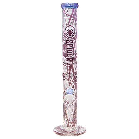 Cylindrical Spider Web Purple 18 Inches Bong