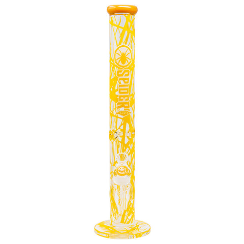 Cylindrical Spider Web Yellow 18 Inches Bong