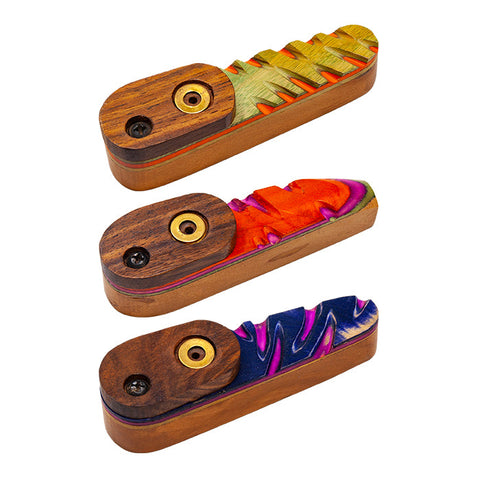 Colorful Wooden Flip Pipe 3.5 Inches