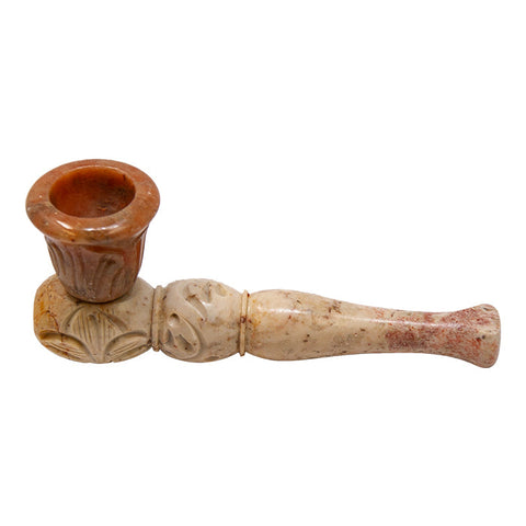 Carved Soap Stone Pipes 4.5 Inches