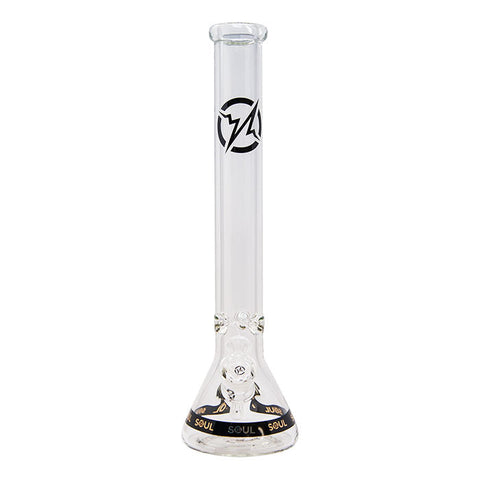 Soul Glass 9mm Thick Clear Glass Beaker Bong 18 Inches