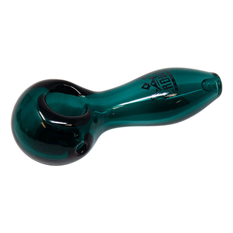 Teal Green Crown Glass Classic Pipe 4 Inches