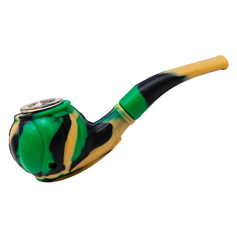 Curvy Camo Retro Silicone Pipe 4 Inches