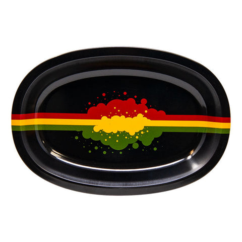 Rasta Paint Drip Small Oval Rolling Tray