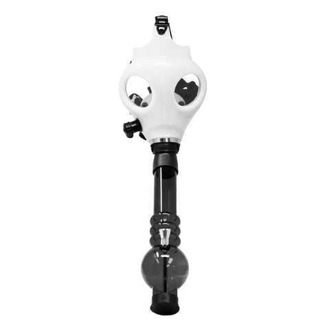 White Glow In Dark Gas Mask Bong