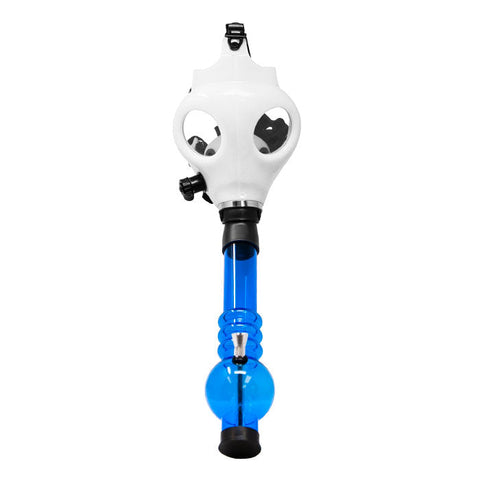 White Glow In Dark Gas Mask Bong