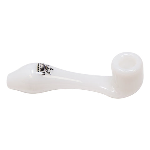 White Crown Glass Sherlock Pipe 6 Inches