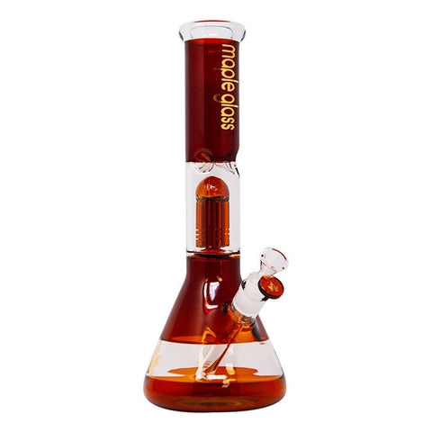 Amber Maple Glass Tree Percolator Bong 14 Inches