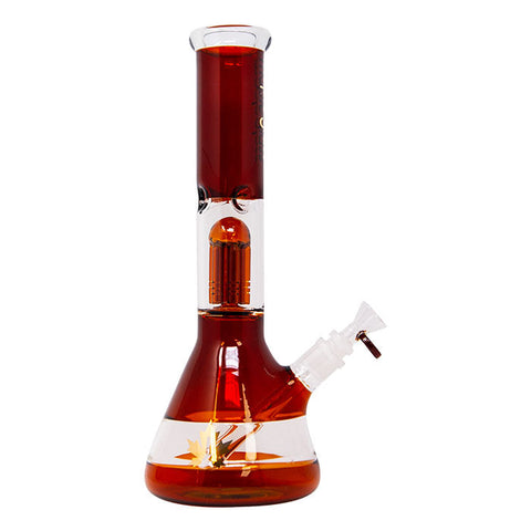 Amber Maple Glass Tree Percolator Bong 14 Inches