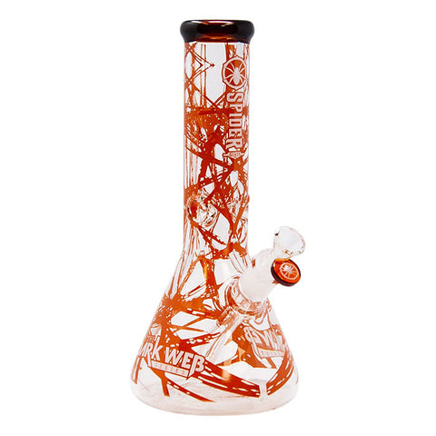 Amber Darkweb Series Spider Glass Beaker Bong 12 Inches