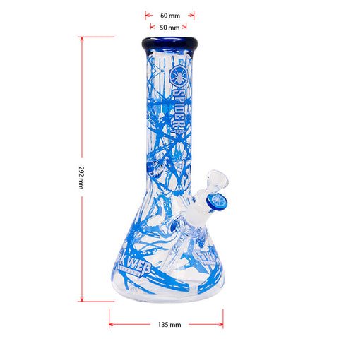 Blue Darkweb Series Spider Glass Beaker Bong 12 Inches