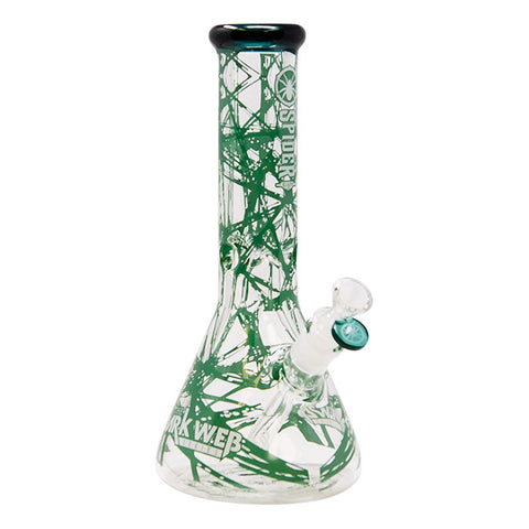 Teal Darkweb Series Spider Glass Beaker Bong 12 Inches