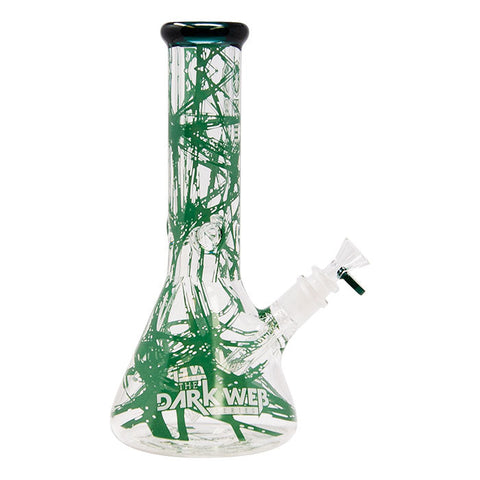 Teal Darkweb Series Spider Glass Beaker Bong 12 Inches