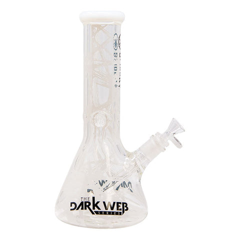 White Darkweb Series Spider Glass Beaker Bong 12 Inches