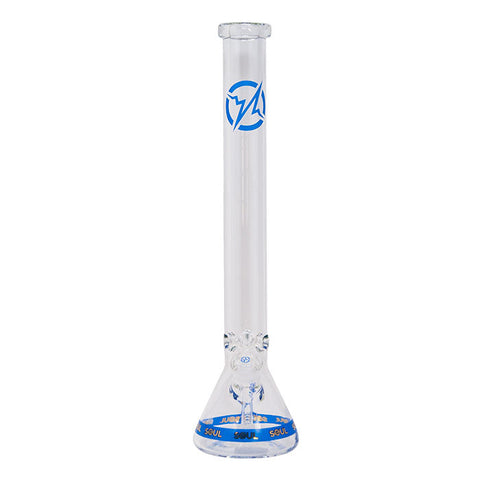 Soul Glass 9mm Thick Blue Glass Beaker Bong 24 Inches