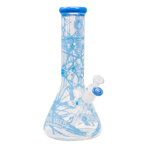 Sky Blue Darkweb Series Spider Glass Beaker Bong 12 Inches