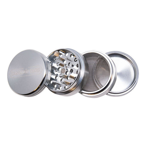 CANNATONIK ANODIZED ALUMINIUM GRINDER 50 MM SILVER