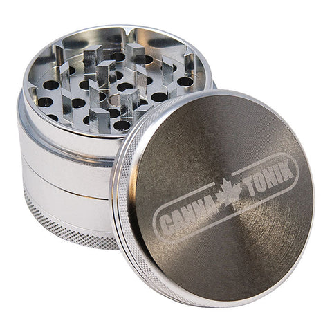 CANNATONIK ANODIZED ALUMINIUM GRINDER 50 MM SILVER