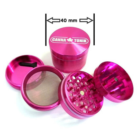 CANNATONIK ANODIZED ALUMINIUM GRINDER 40MM PINK