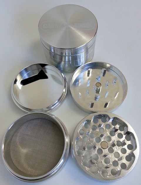 CANNATONIK ANODIZED ALUMINIUM GRINDER 40MM SILVER