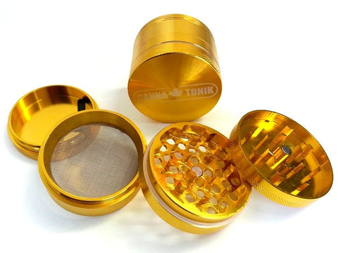 CANNATONIK ANODIZED ALUMINIUM GRINDER 40MM GOLD