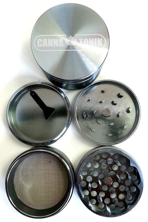 CANNATONIK  ANODIZED ALUMINIUM GRINDER 63 MM GREY