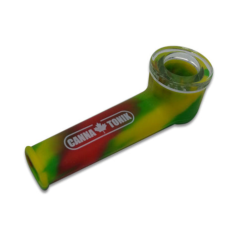 CANNATONIK Silicone PIPE WITH GLASS BOWL YELLOW